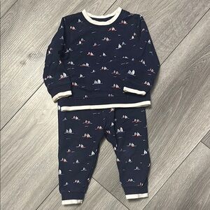 Janie and Jack Navy Blue Kids Jogger Set